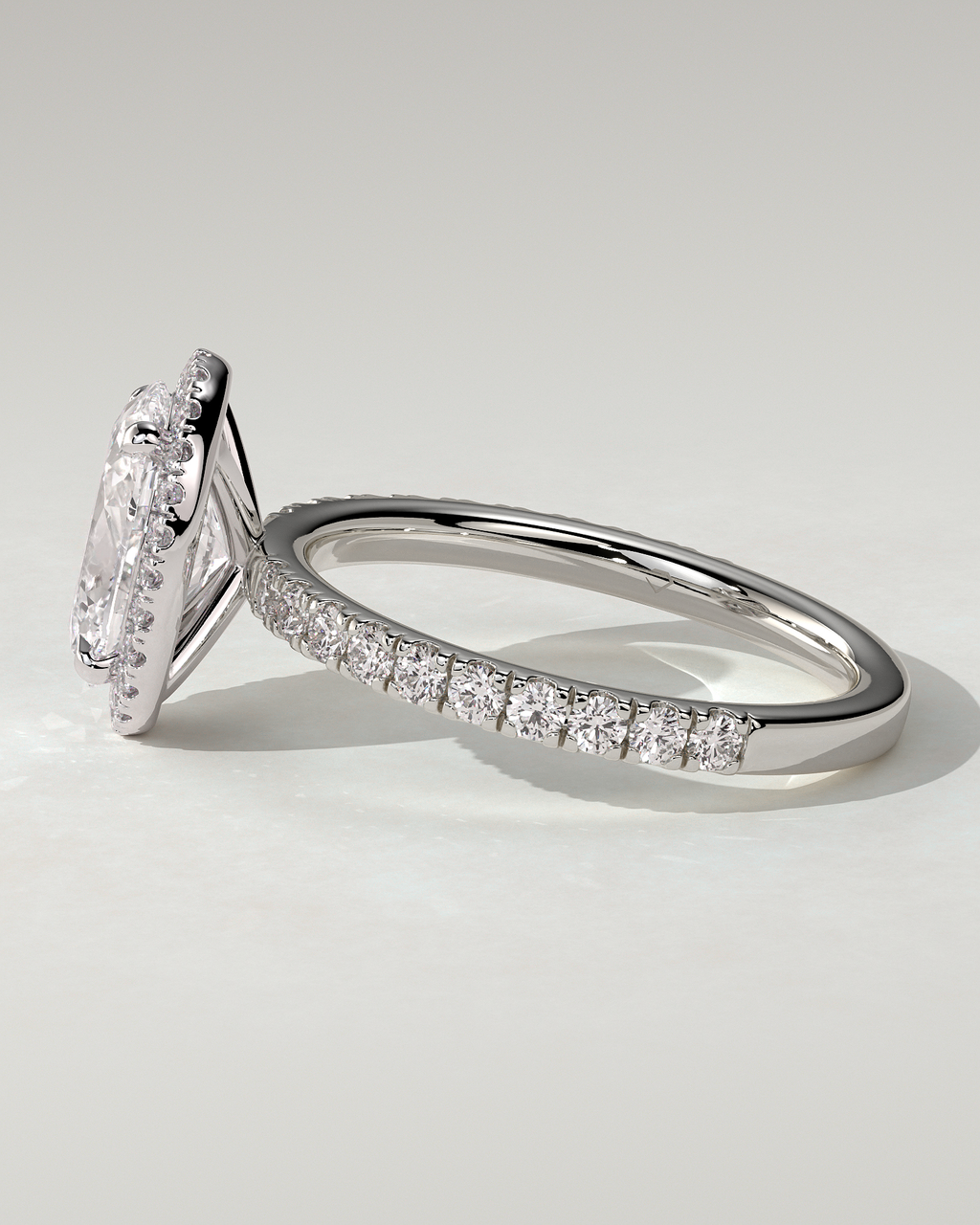 Aurora Halo Oval Ring