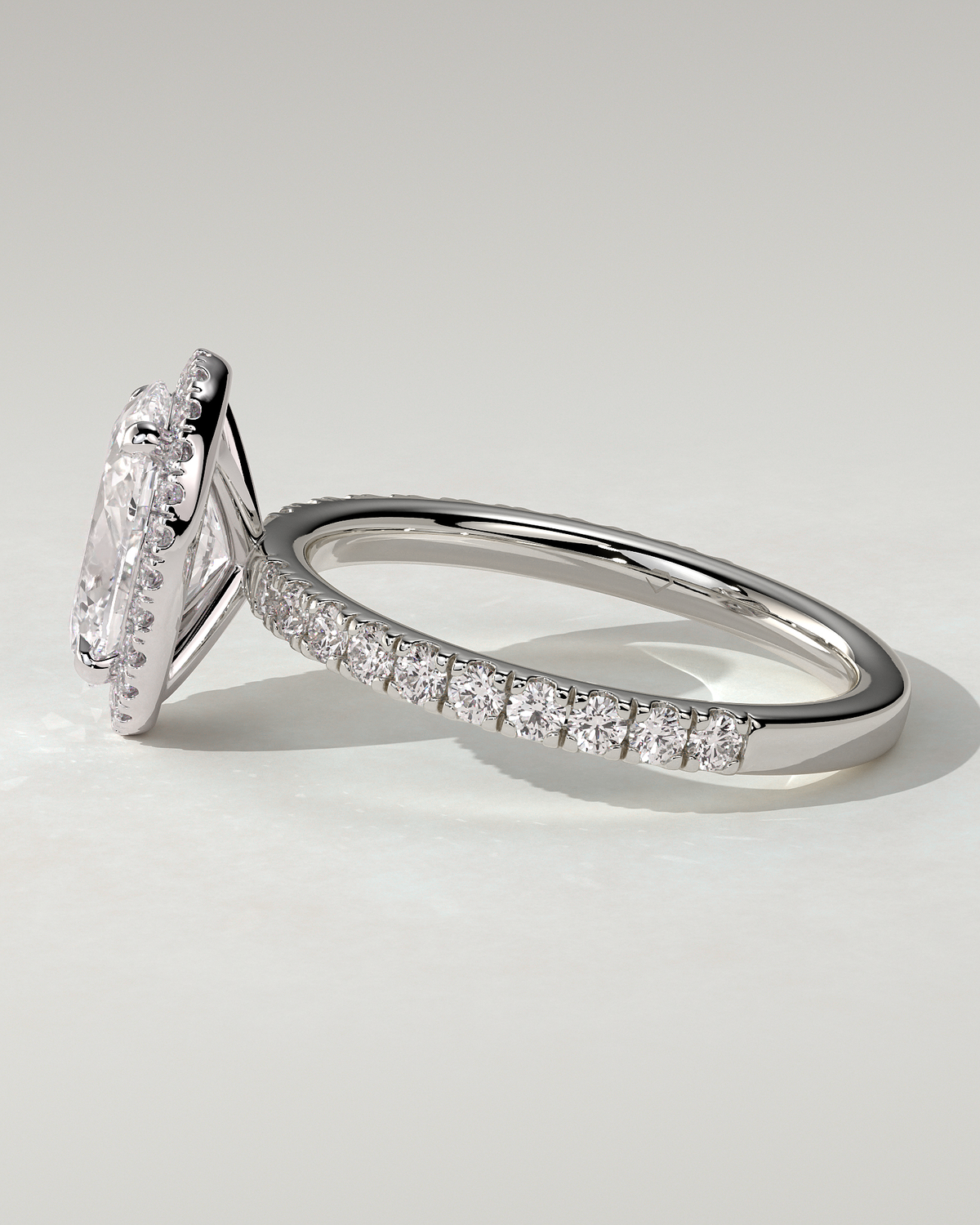 Aurora Halo Oval Ring