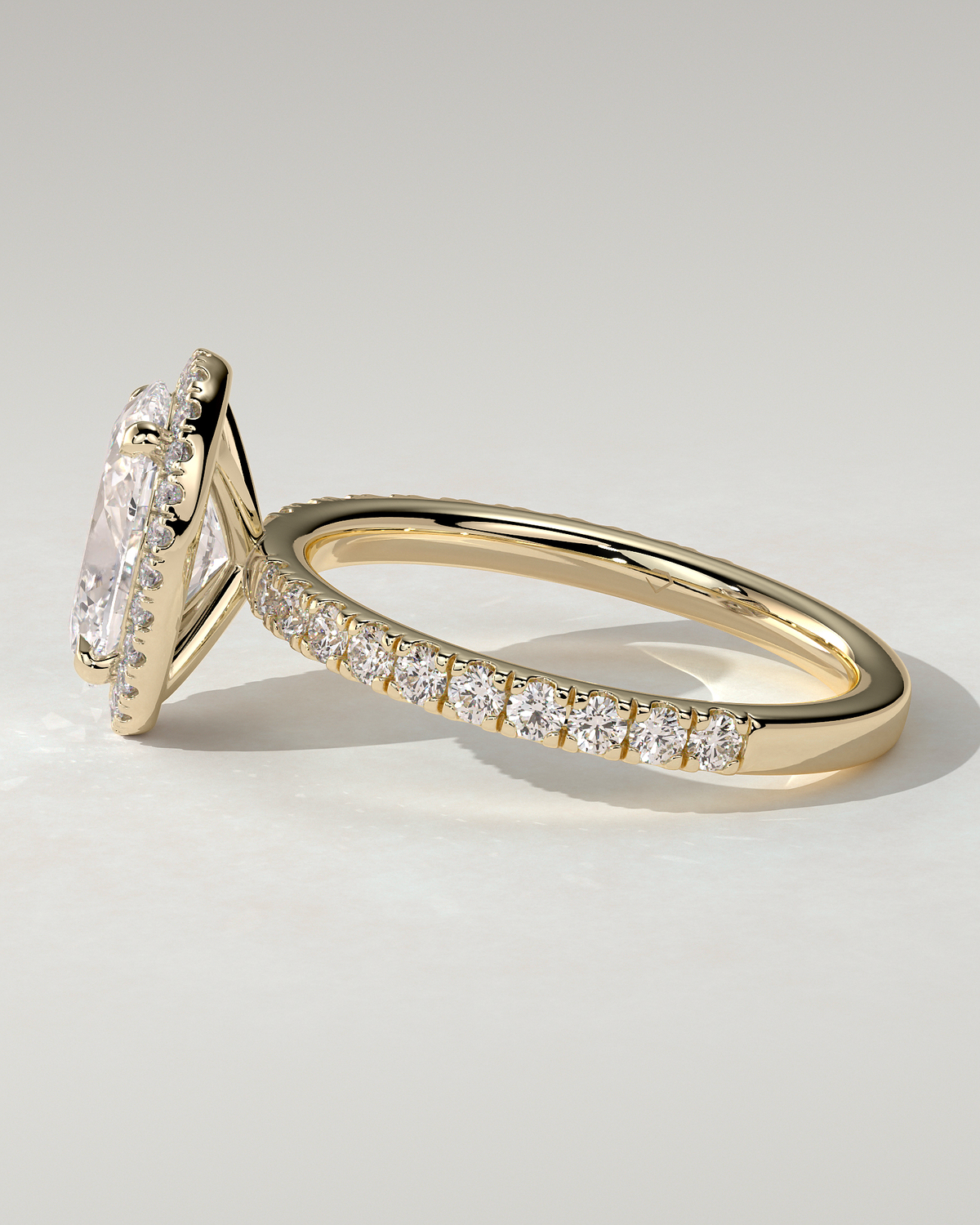 Aurora Halo Oval Ring