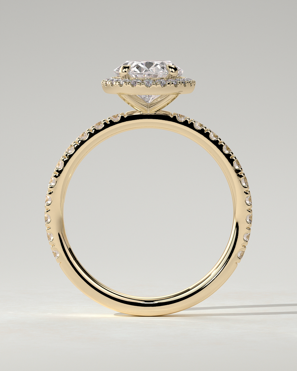 Aurora Halo Oval Ring