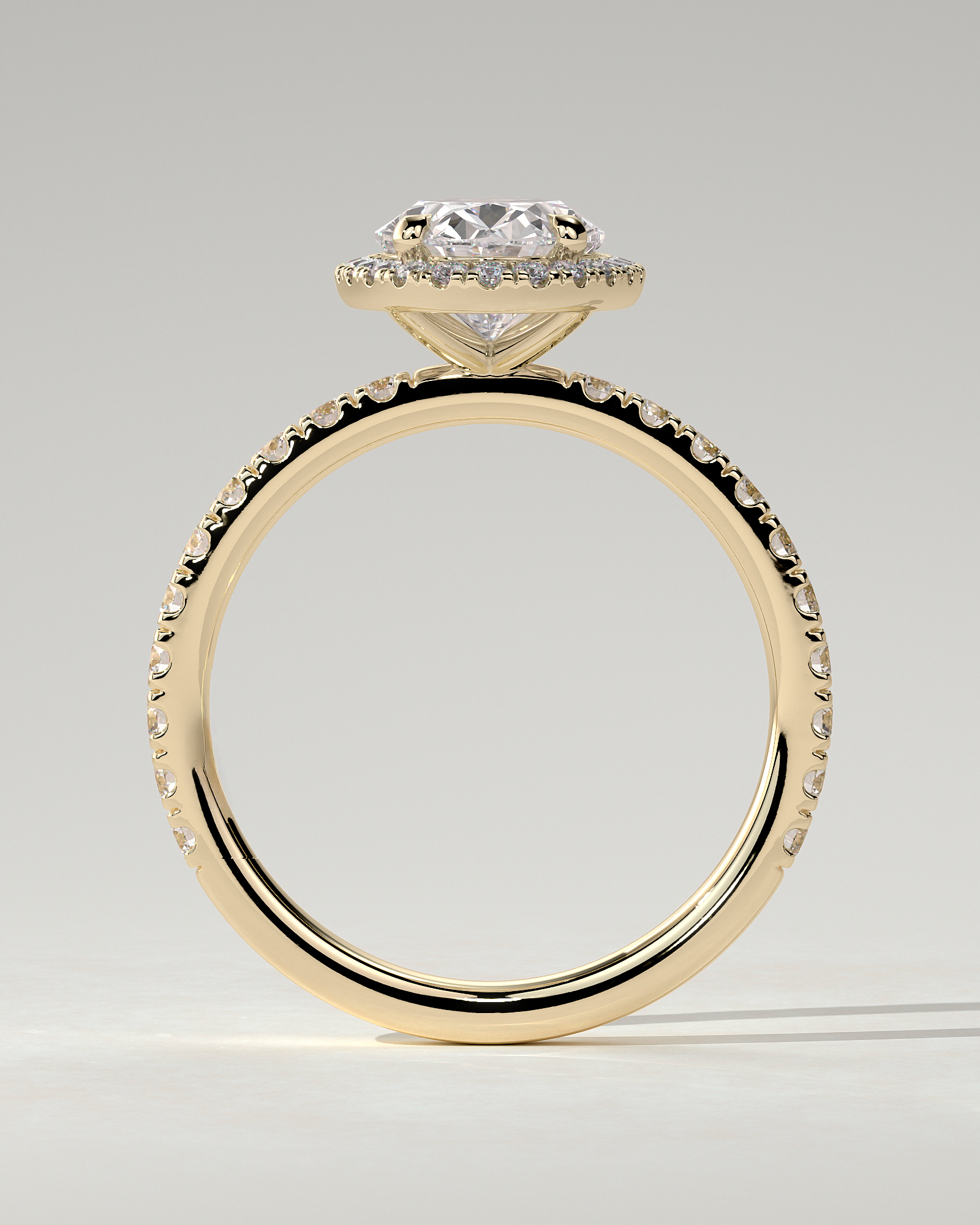 Aurora Halo Oval Ring