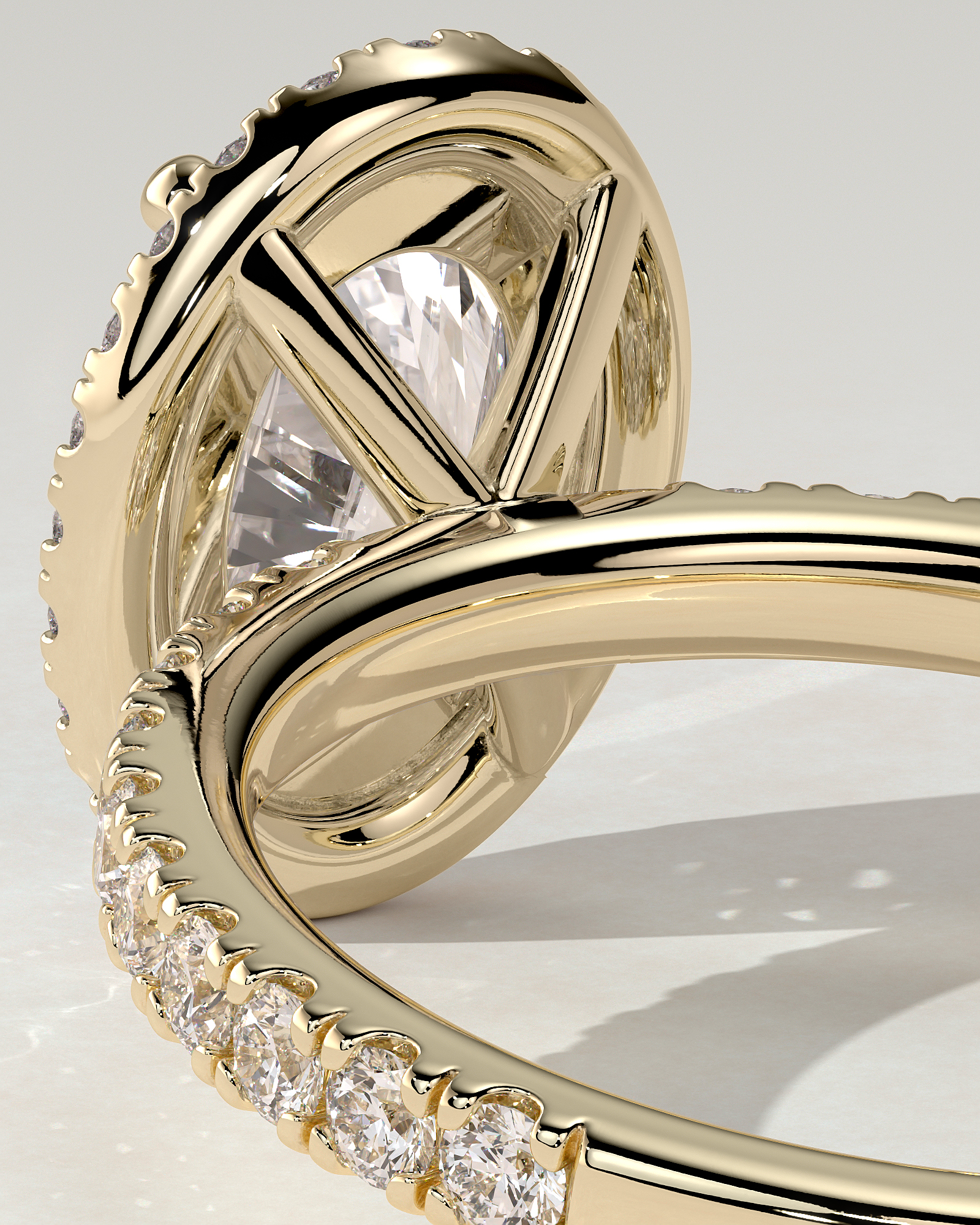 Aurora Halo Oval Ring
