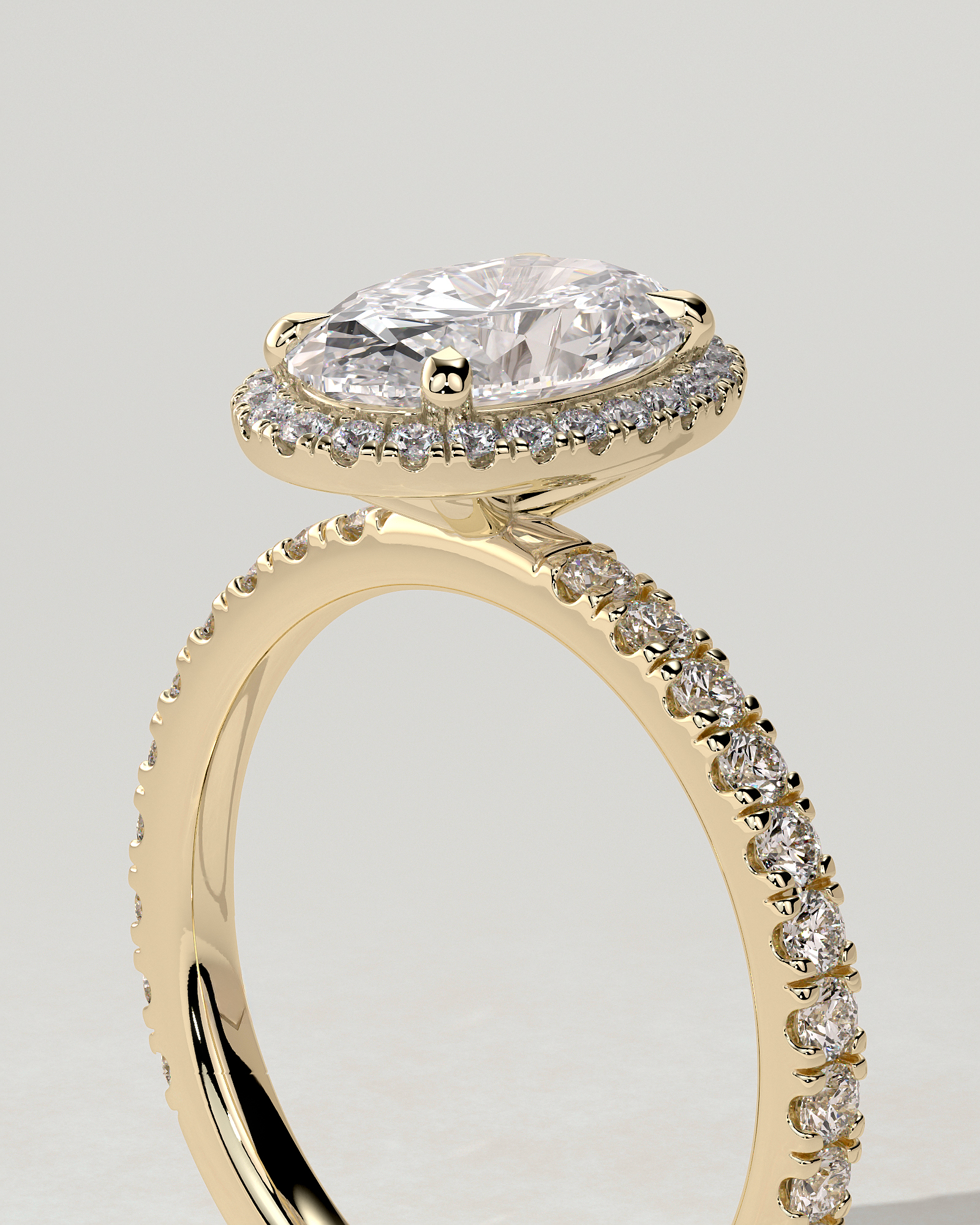 Aurora Halo Oval Ring