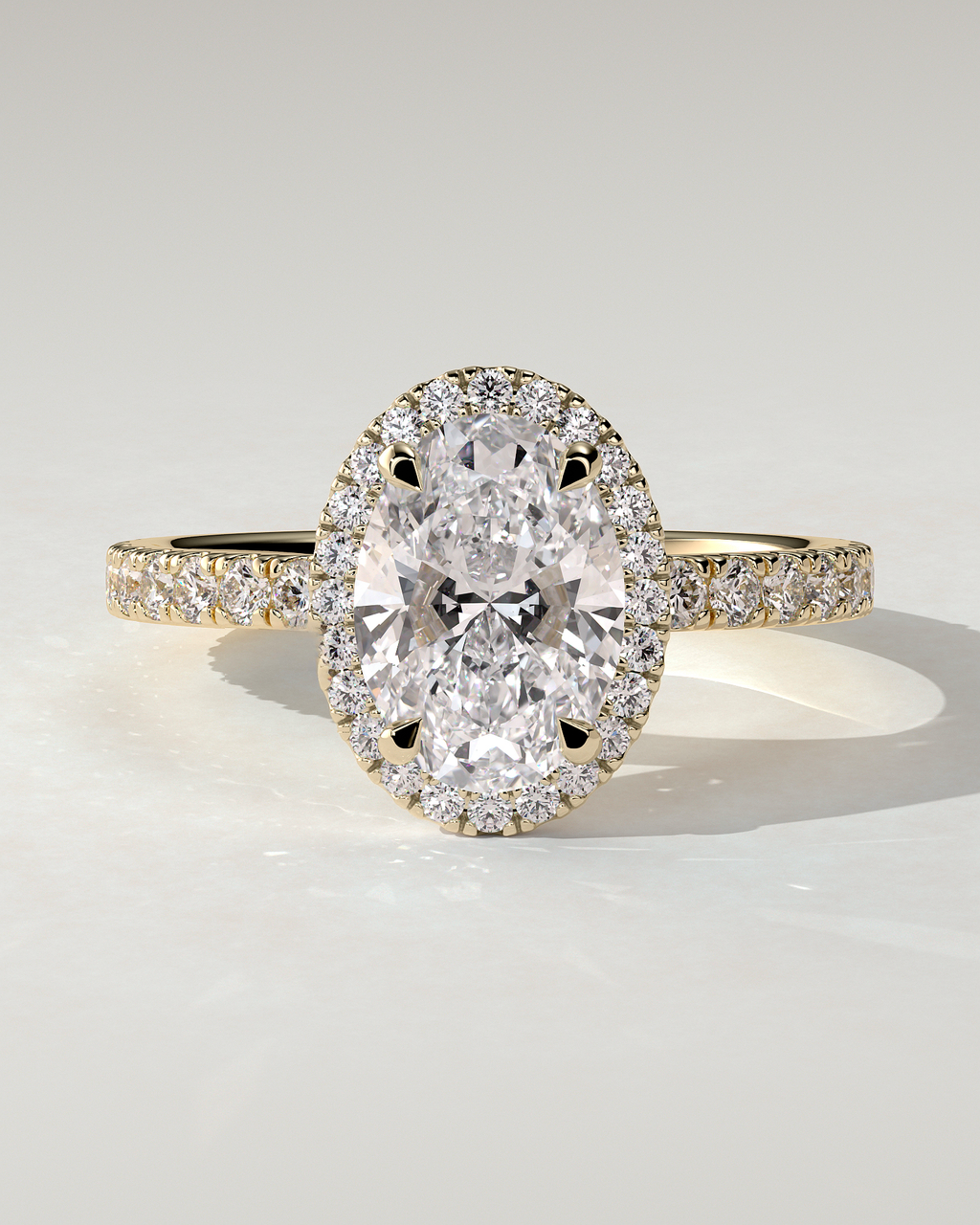 Aurora Halo Oval Ring