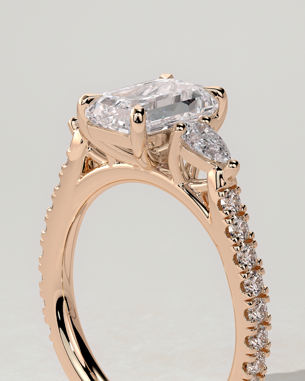Autumn Trilogy Emerald Ring