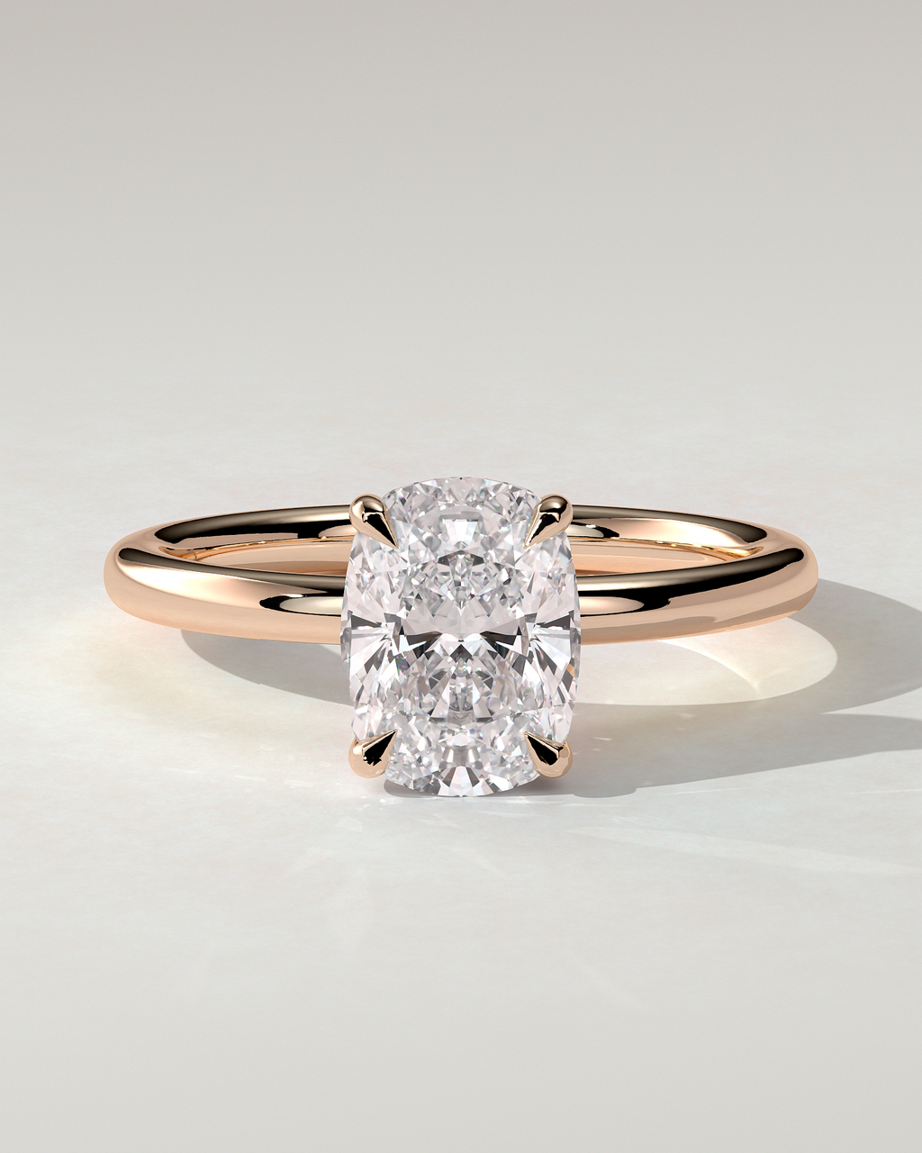 Ava Solitaire Cushion Ring