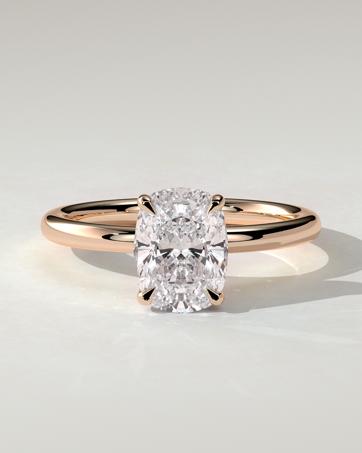 Ava Solitaire Cushion Ring