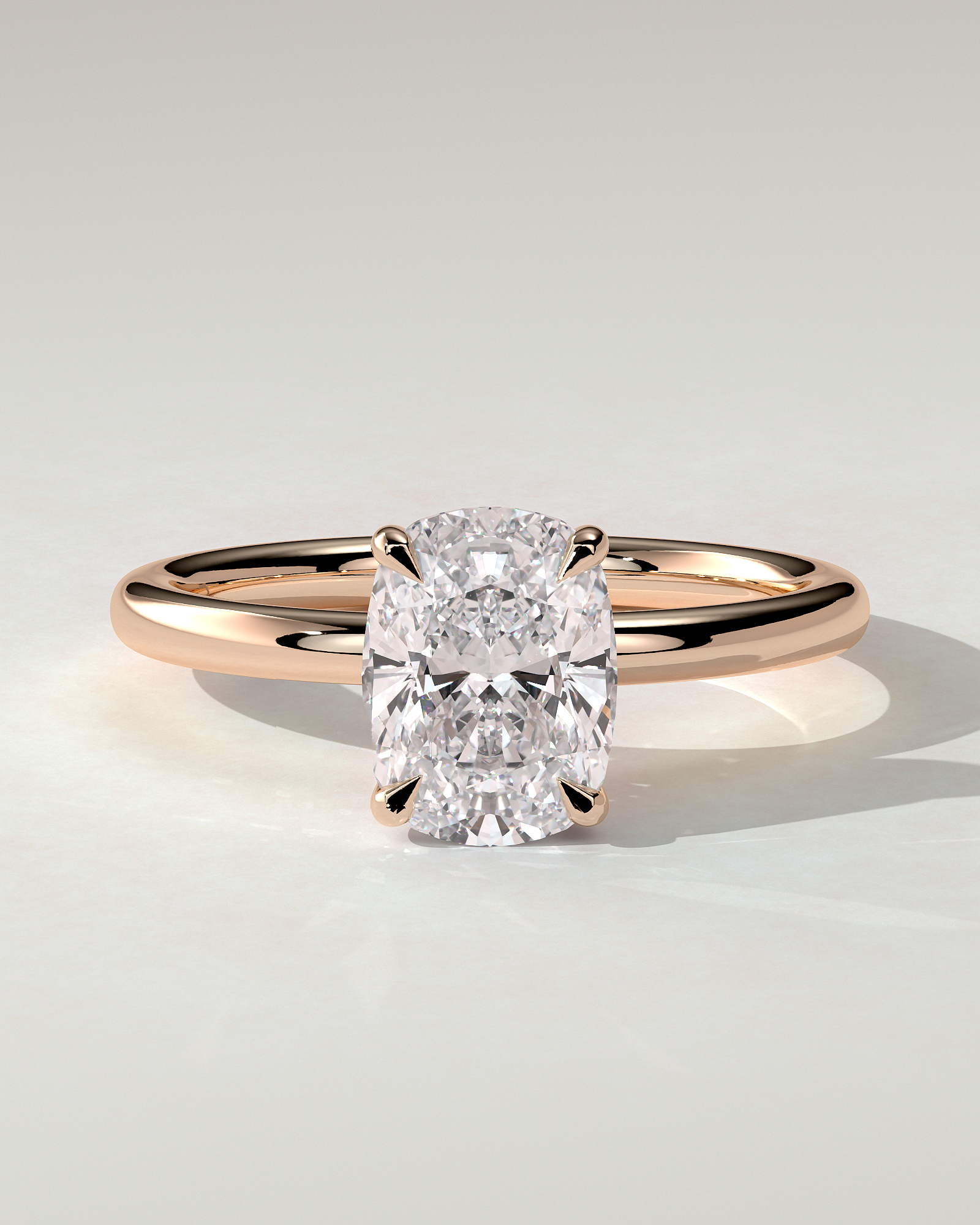 Ava Solitaire Cushion Ring