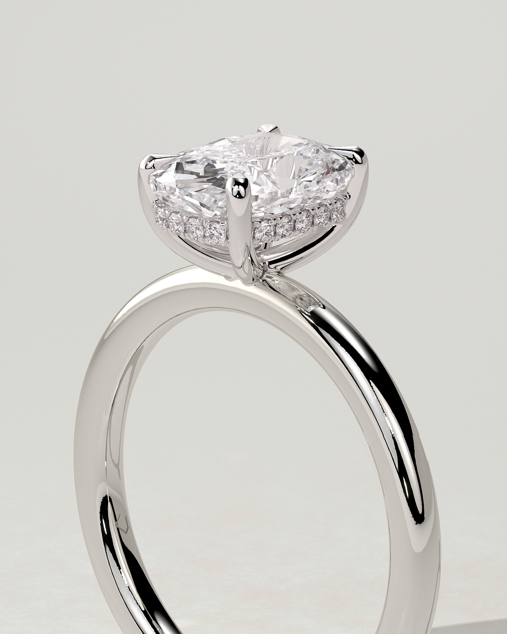 Ava Solitaire Cushion Ring