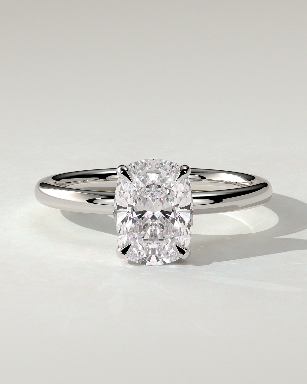 Ava Solitaire Cushion Ring