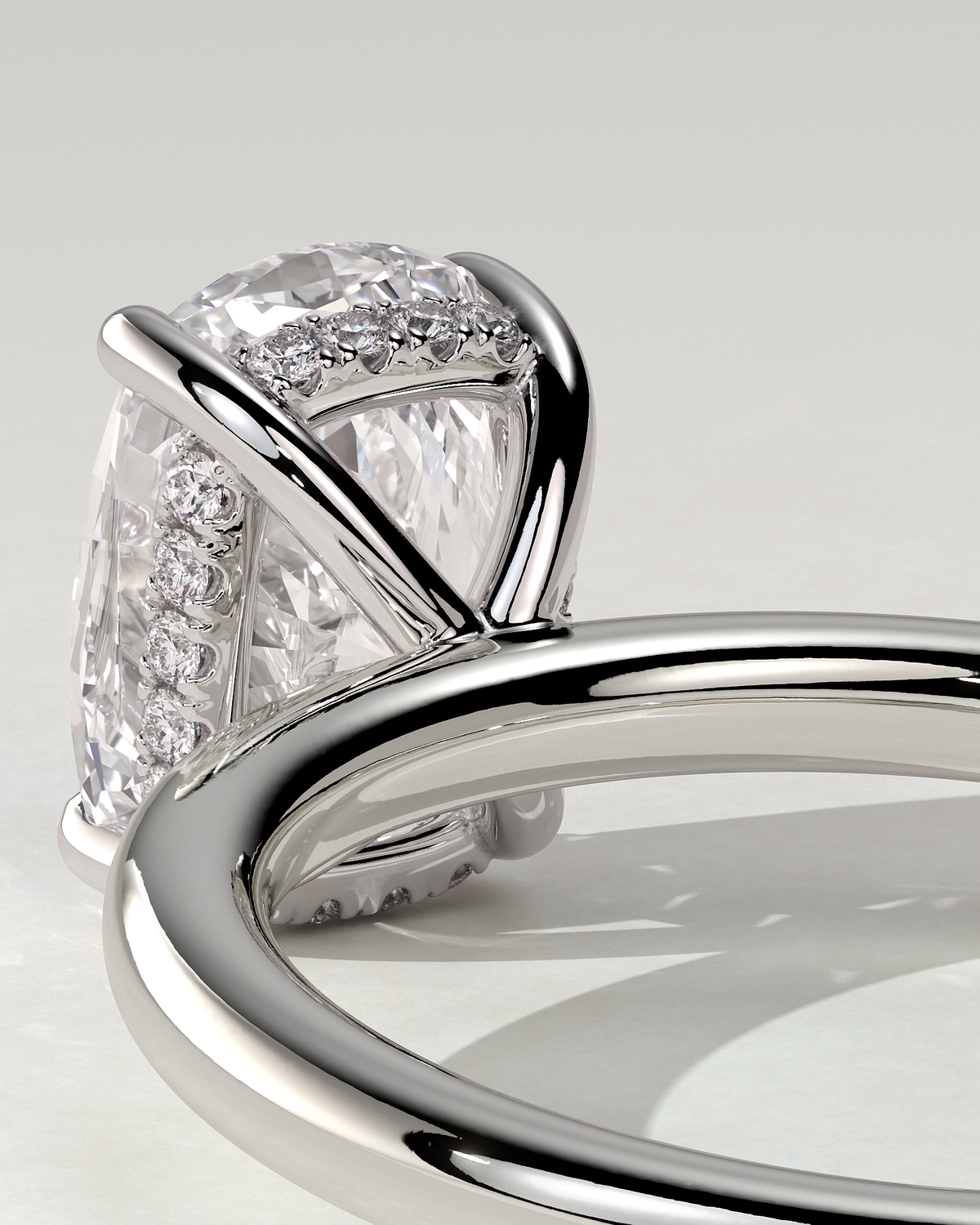 Ava Solitaire Cushion Ring