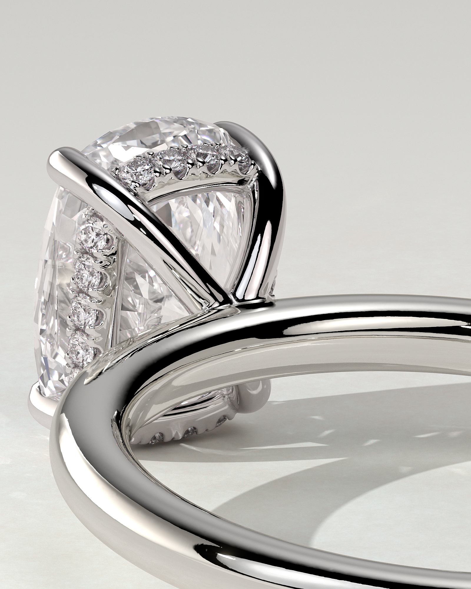 Ava Solitaire Cushion Ring