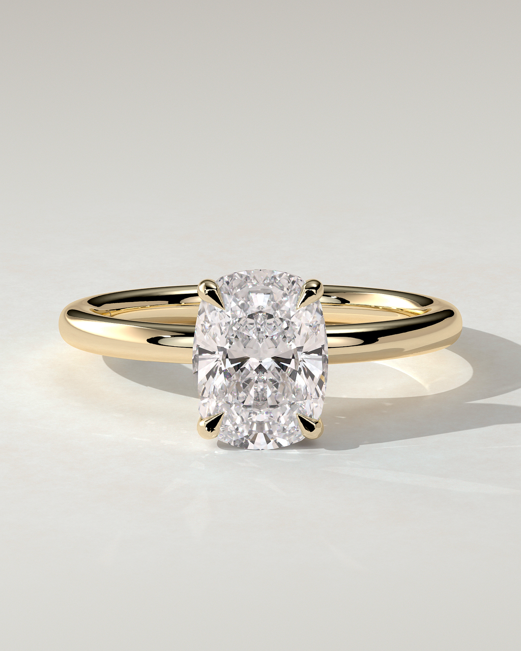 Ava Solitaire Cushion Ring