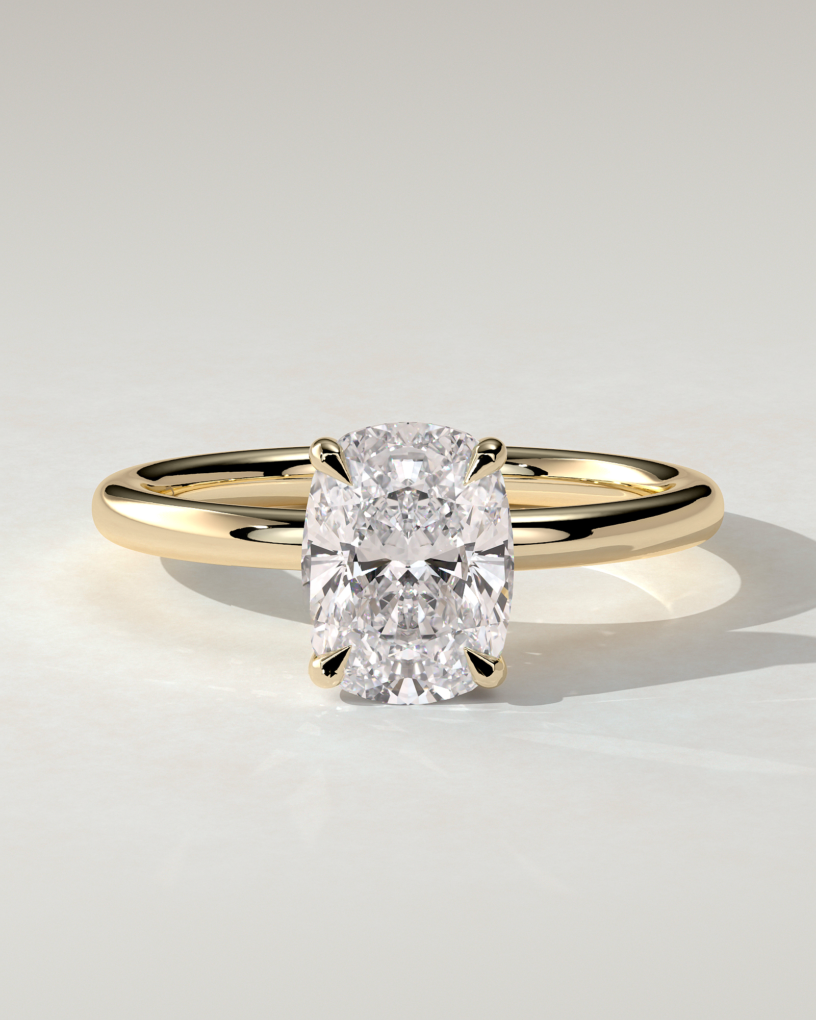 Ava Solitaire Cushion Ring