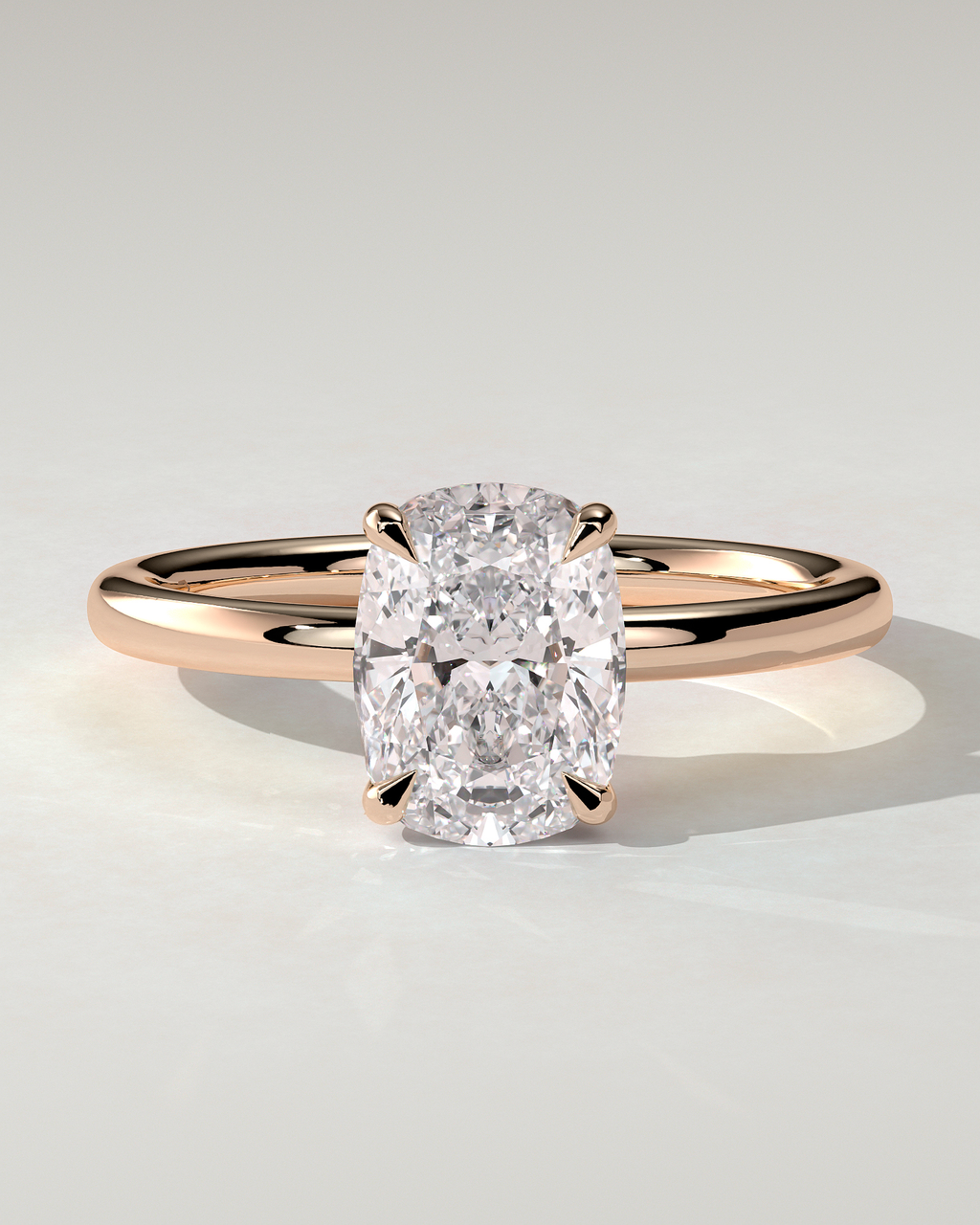 Ava Solitaire Cushion Ring