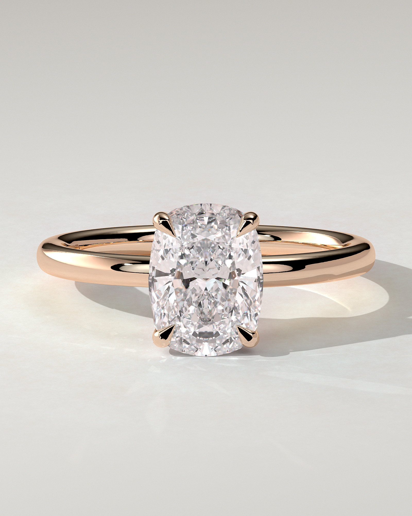 Ava Solitaire Cushion Ring