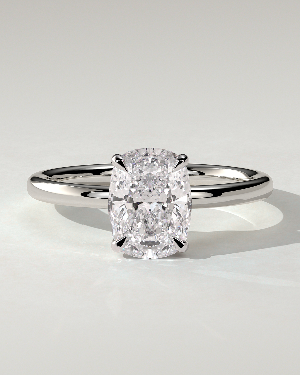 Ava Solitaire Cushion Ring
