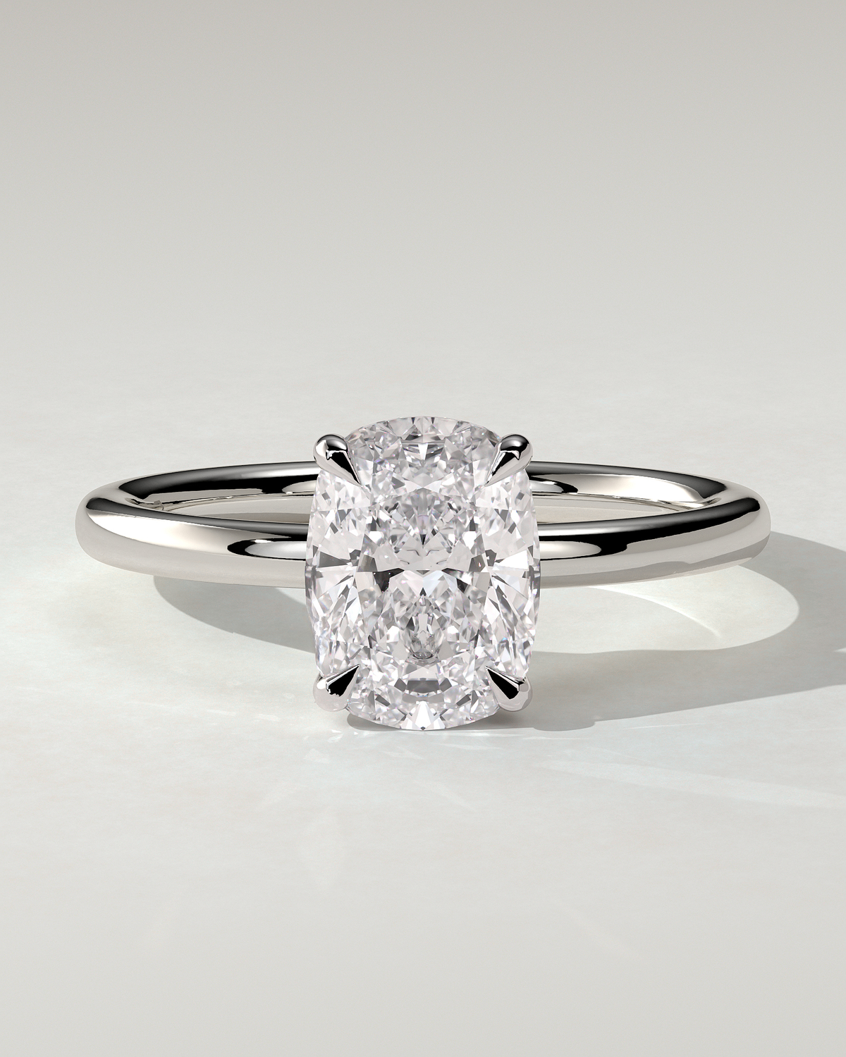 Ava Solitaire Cushion Ring