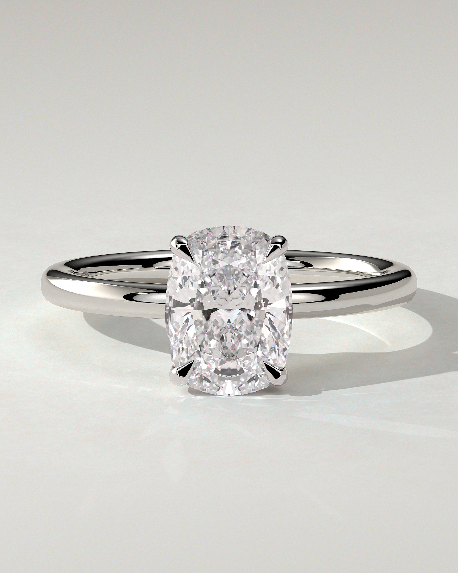 Ava Solitaire Cushion Ring