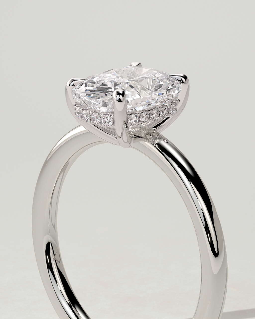 Ava Solitaire Cushion Ring
