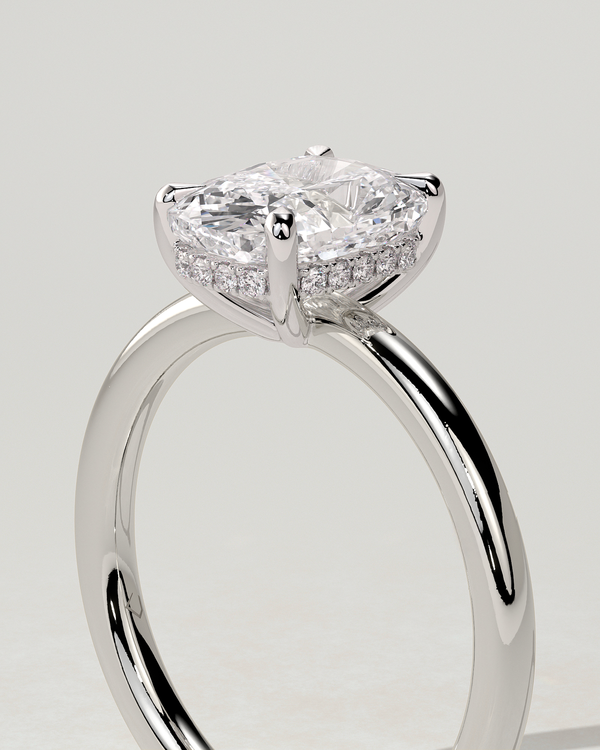 Ava Solitaire Cushion Ring