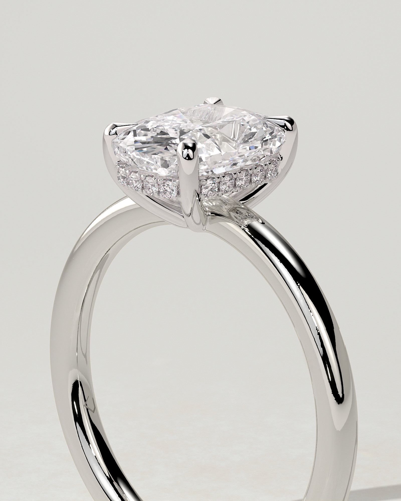 Ava Solitaire Cushion Ring