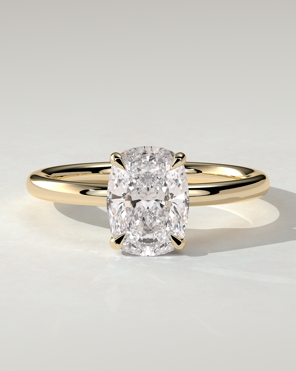 Ava Solitaire Cushion Ring