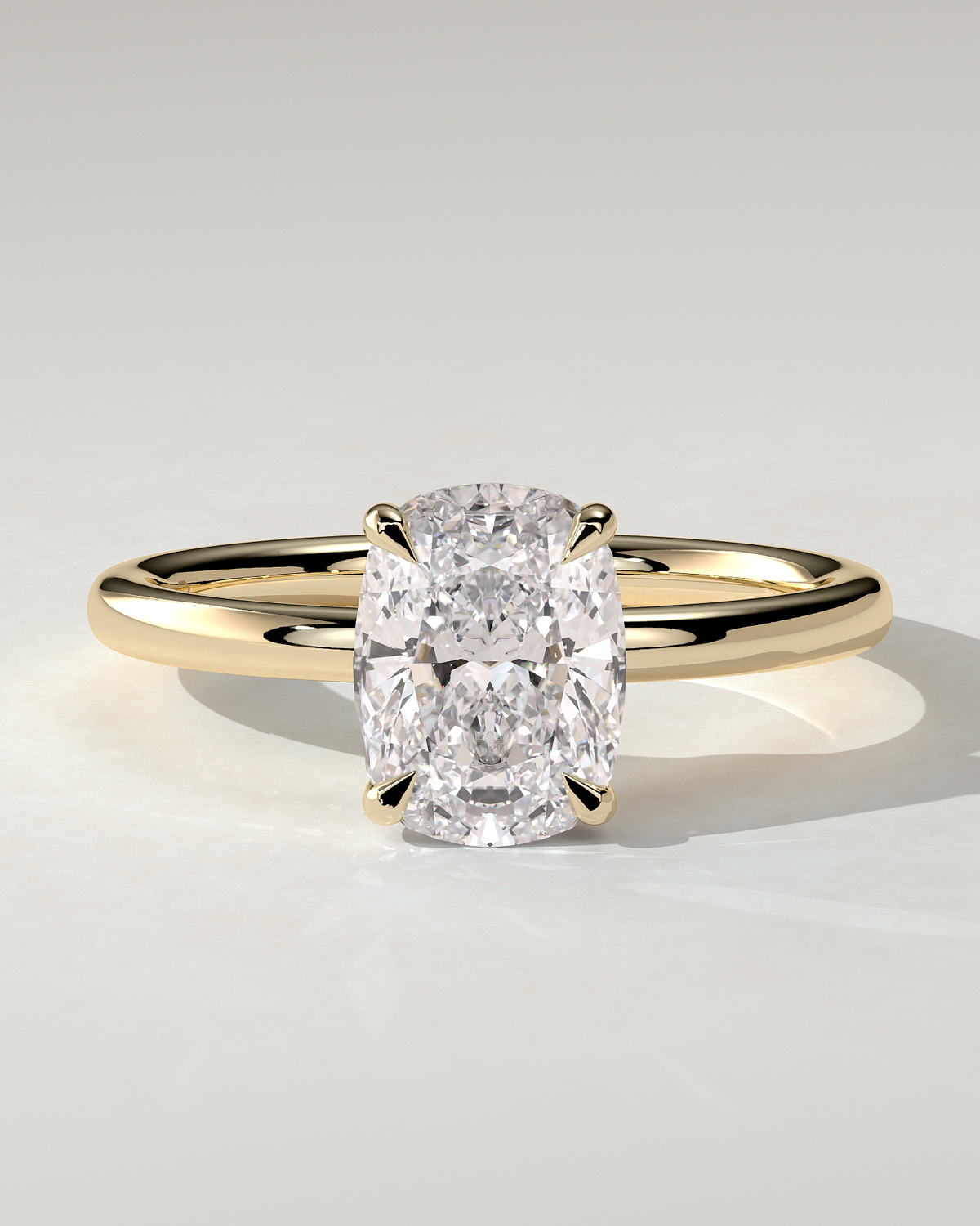 Ava Solitaire Cushion Ring