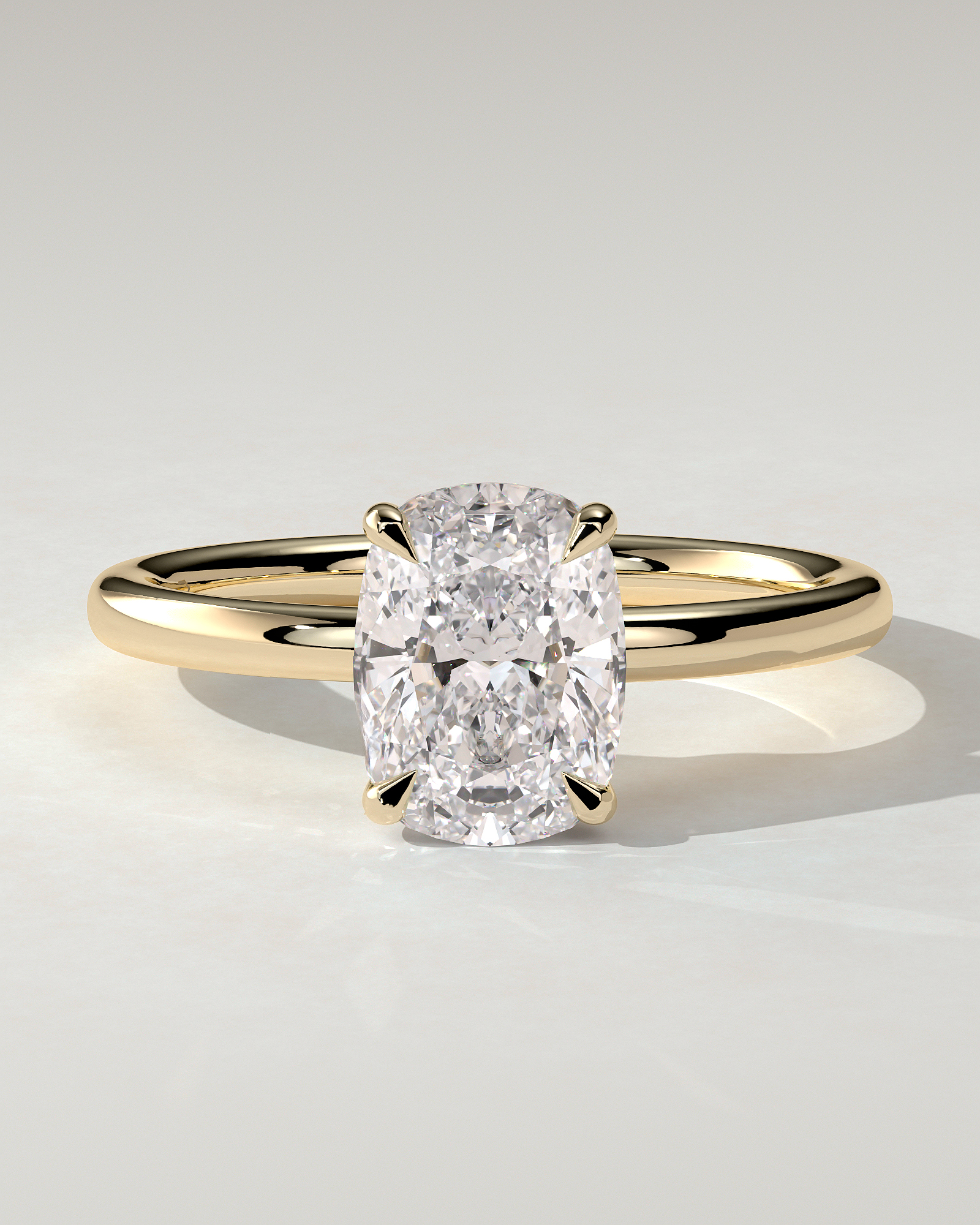 Ava Solitaire Cushion Ring