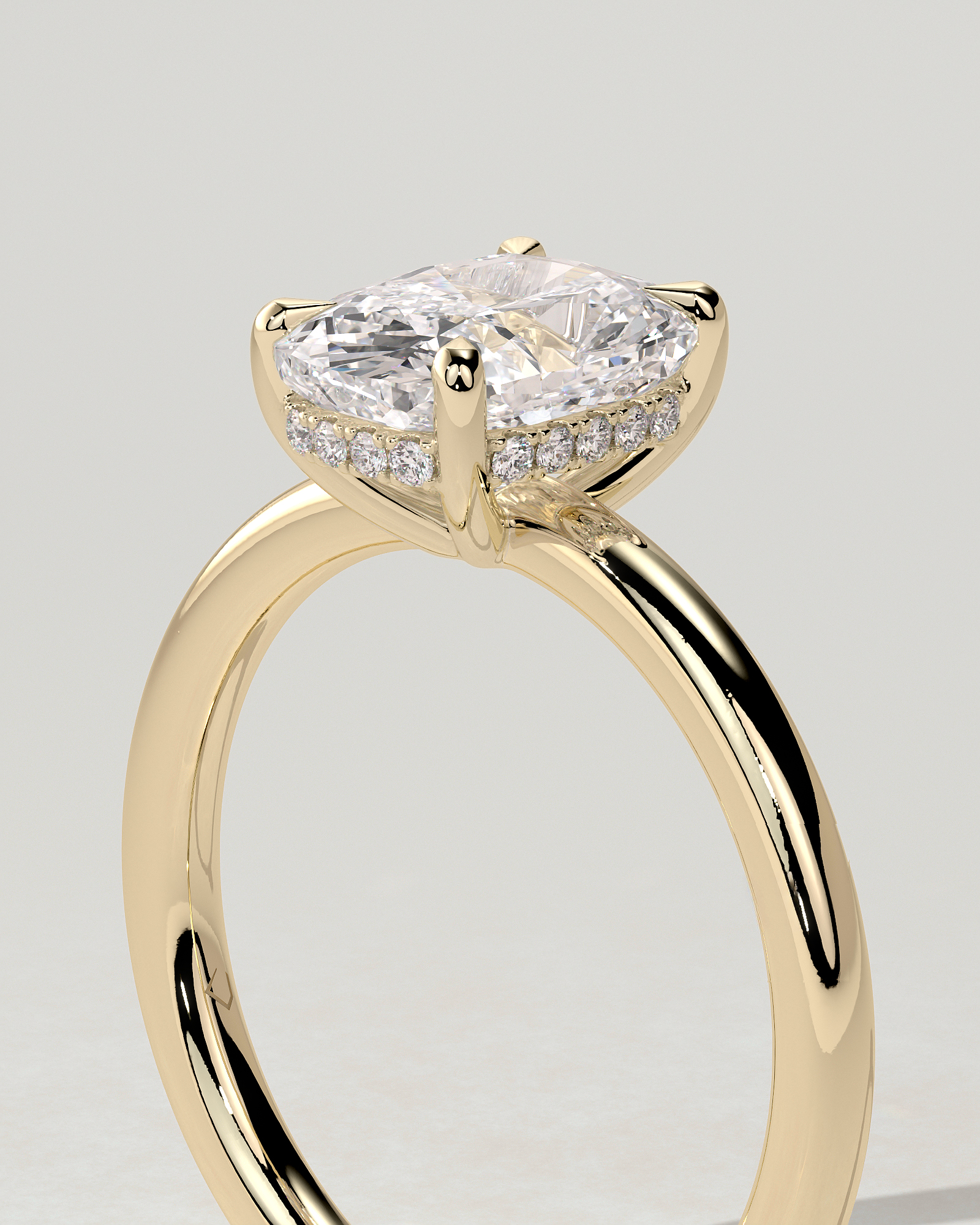 Ava Solitaire Cushion Ring