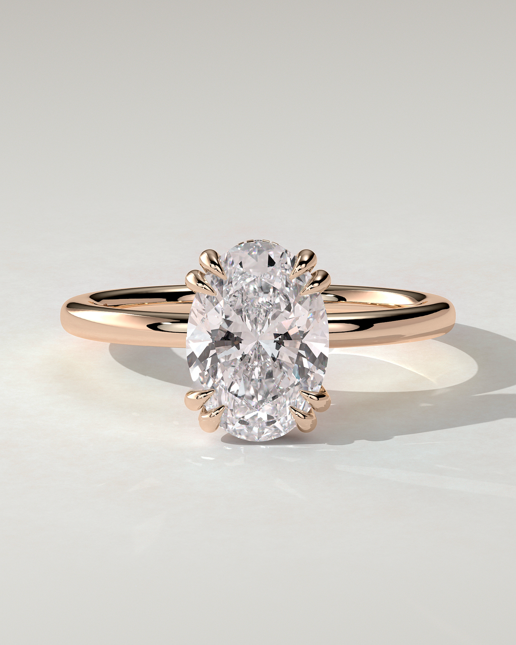 Avery Solitaire Oval Ring