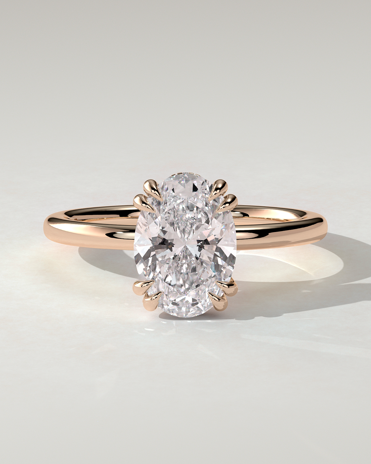 Avery Solitaire Oval Ring
