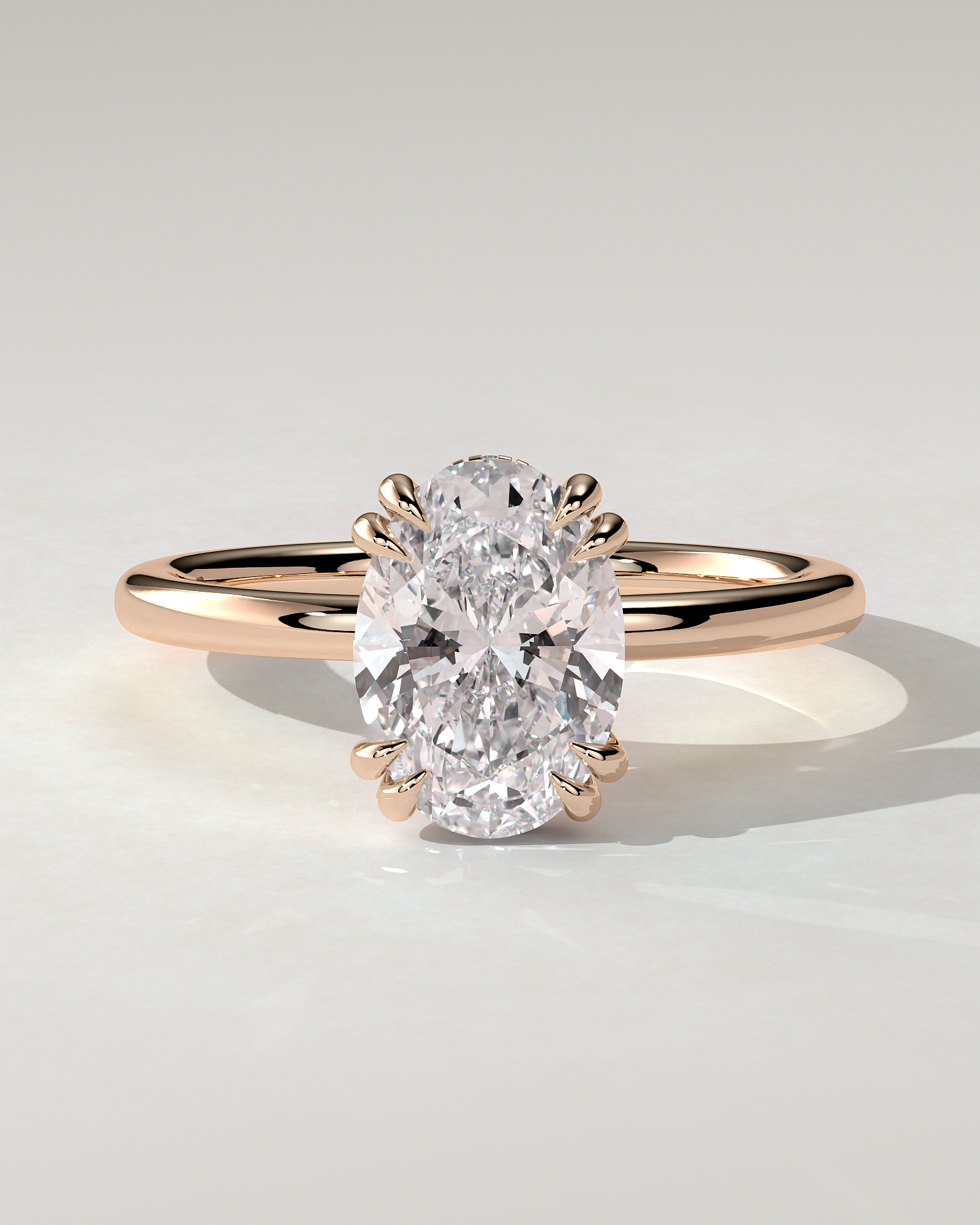 Avery Solitaire Oval Ring