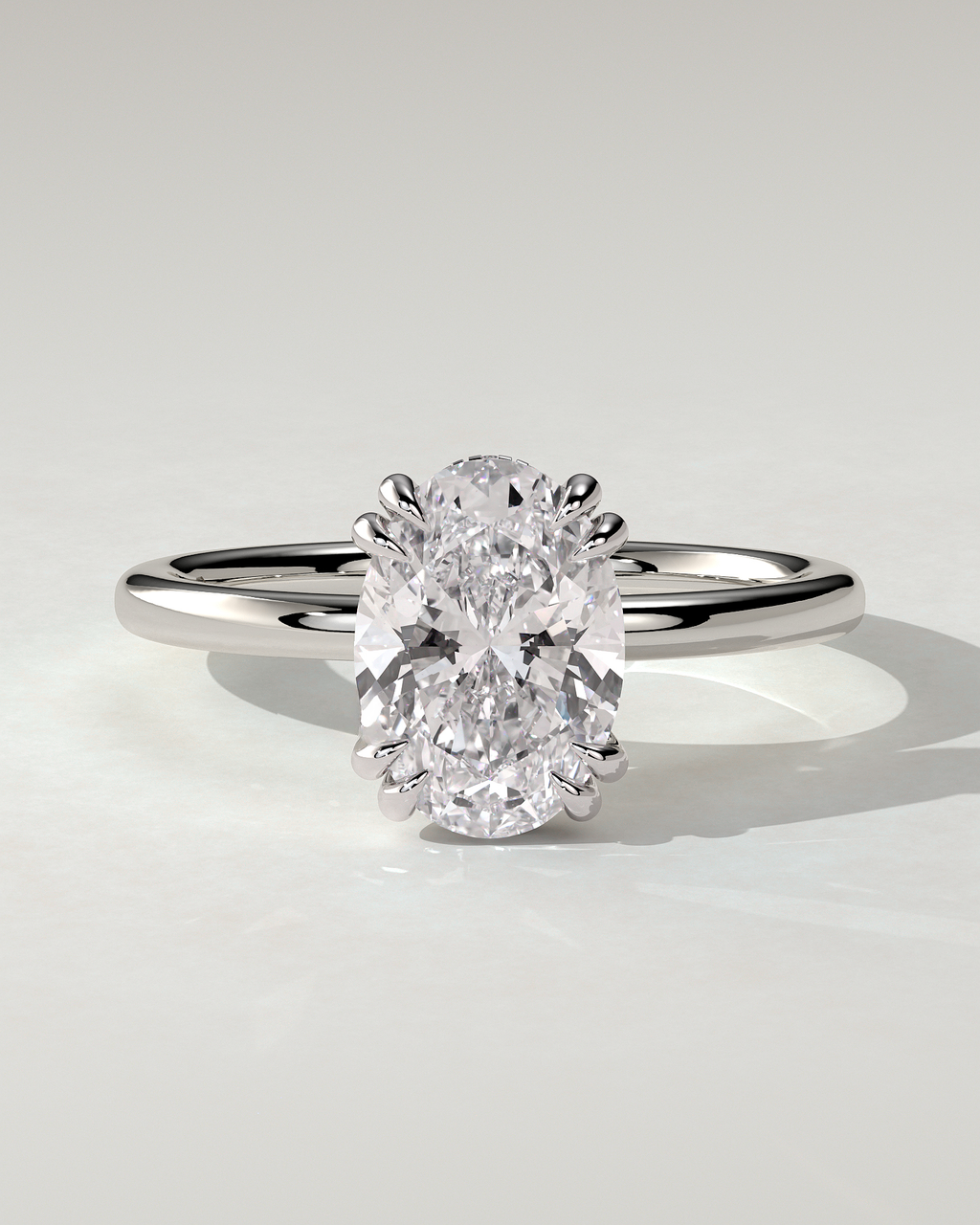Avery Solitaire Oval Ring