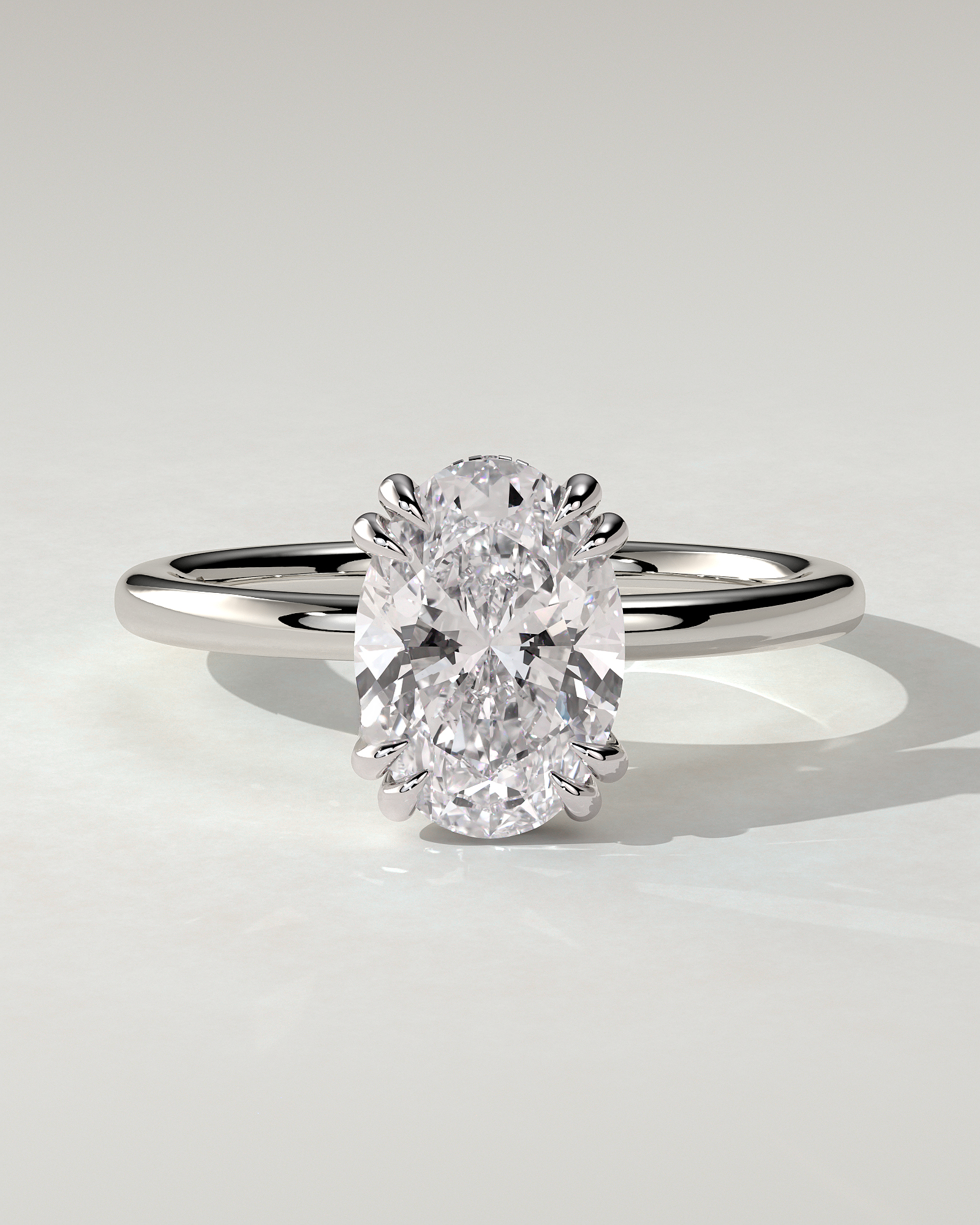 Avery Solitaire Oval Ring