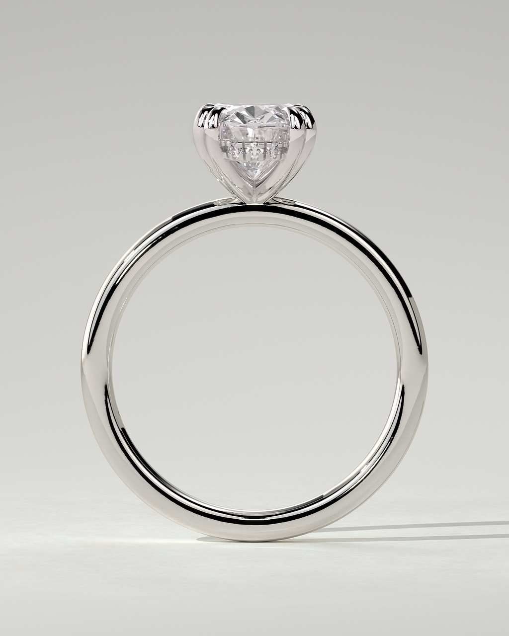 Avery Solitaire Oval Ring