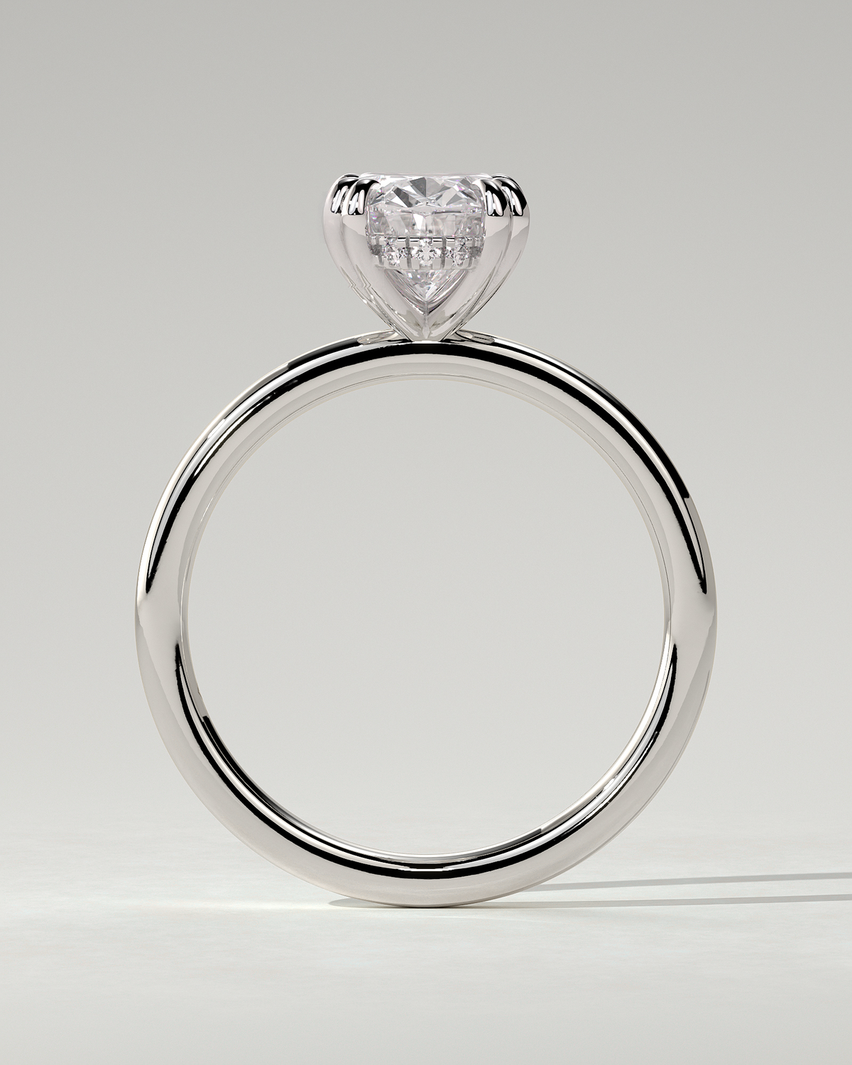 Avery Solitaire Oval Ring