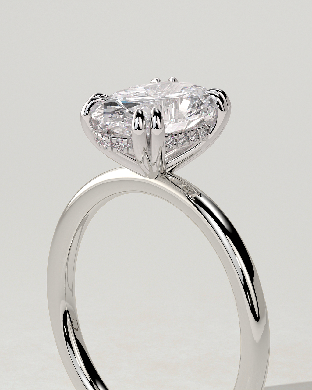 Avery Solitaire Oval Ring
