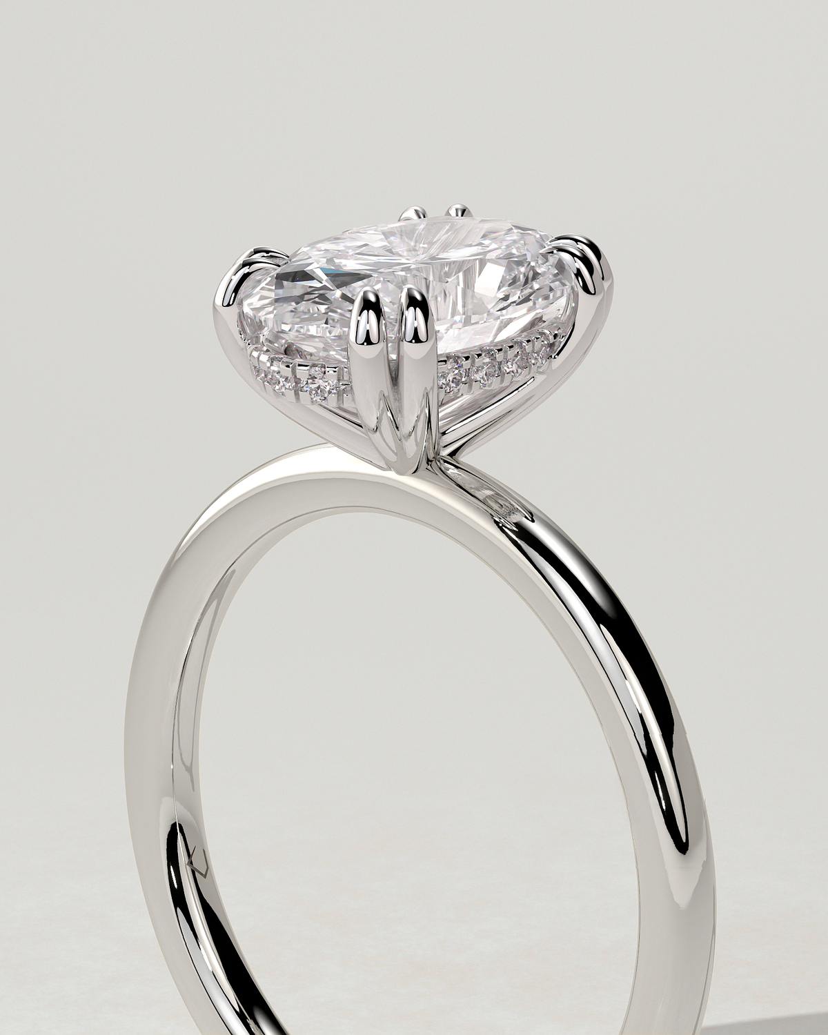 Avery Solitaire Oval Ring