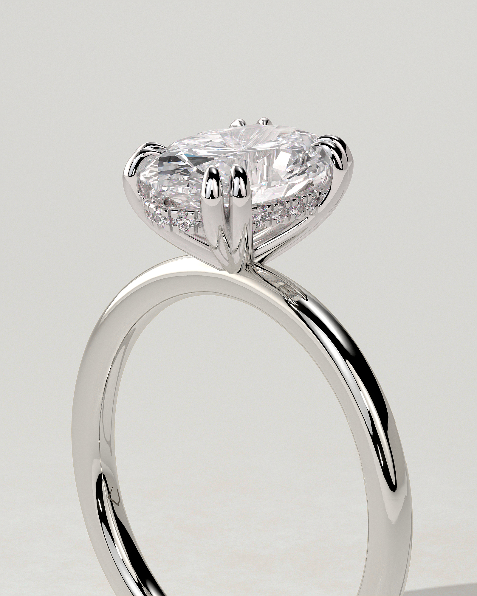Avery Solitaire Oval Ring