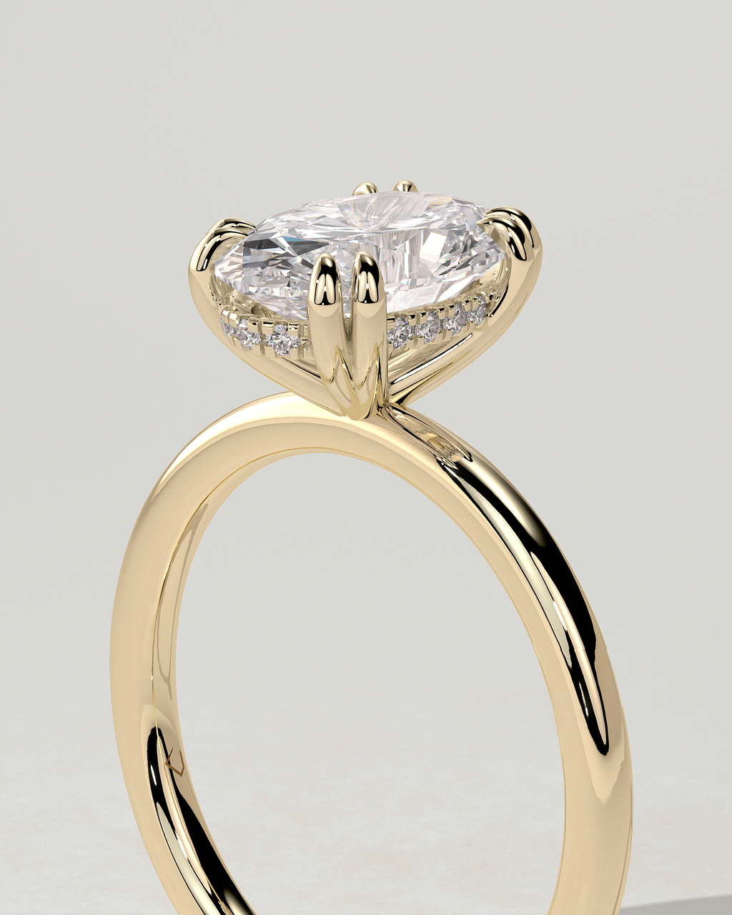 Avery Solitaire Oval Ring
