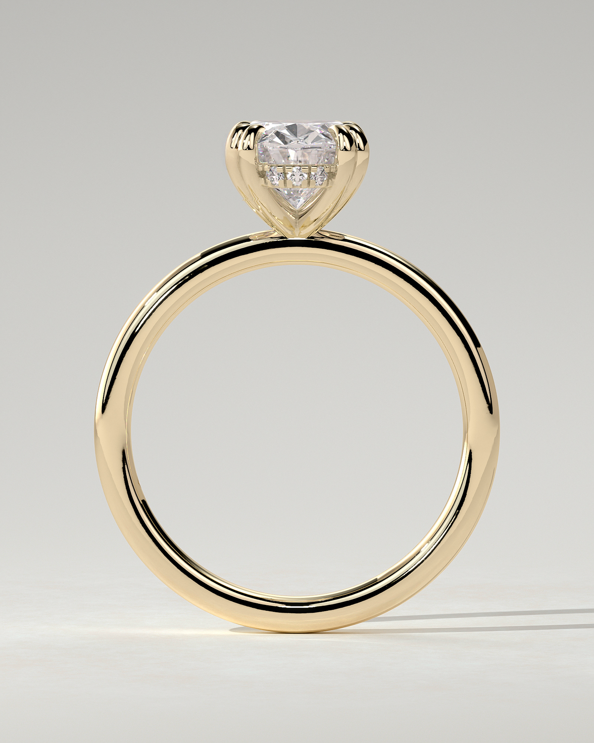 Avery Solitaire Oval Ring