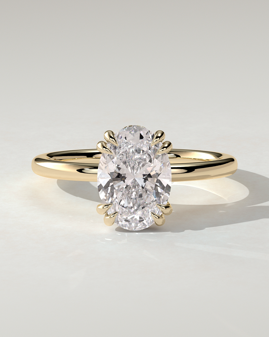 Avery Solitaire Oval Ring