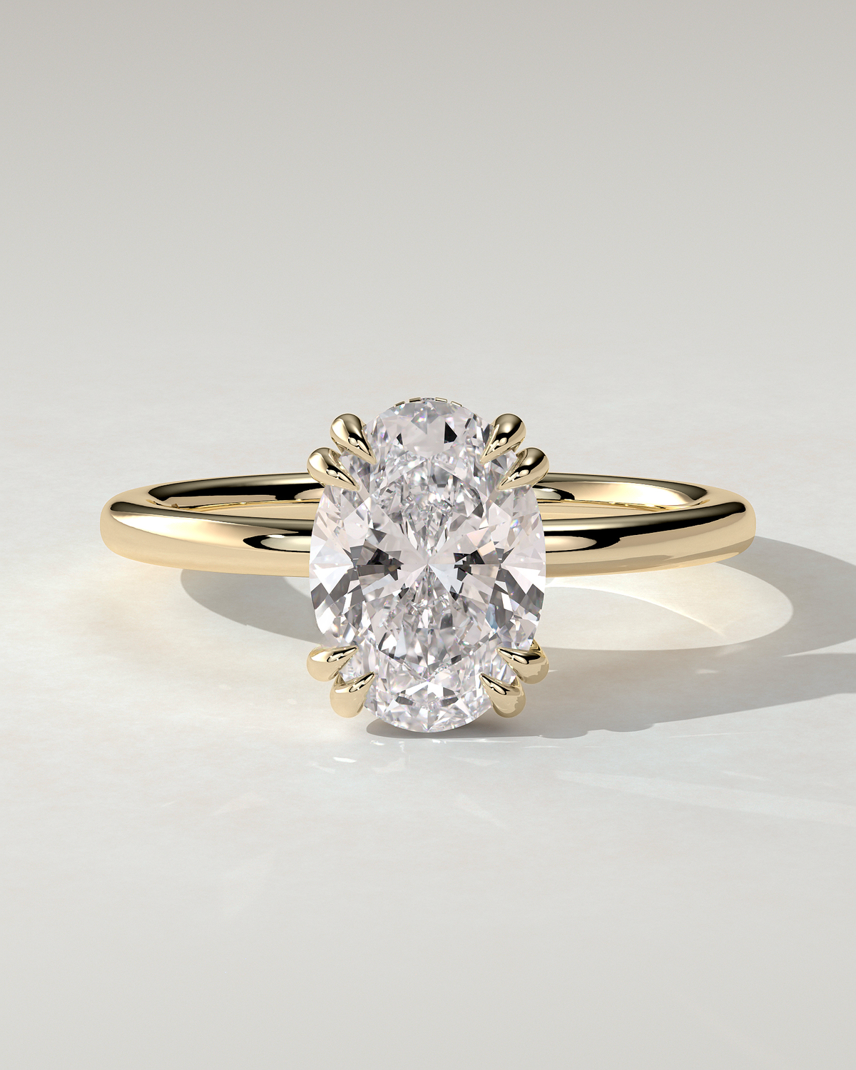 Avery Solitaire Oval Ring