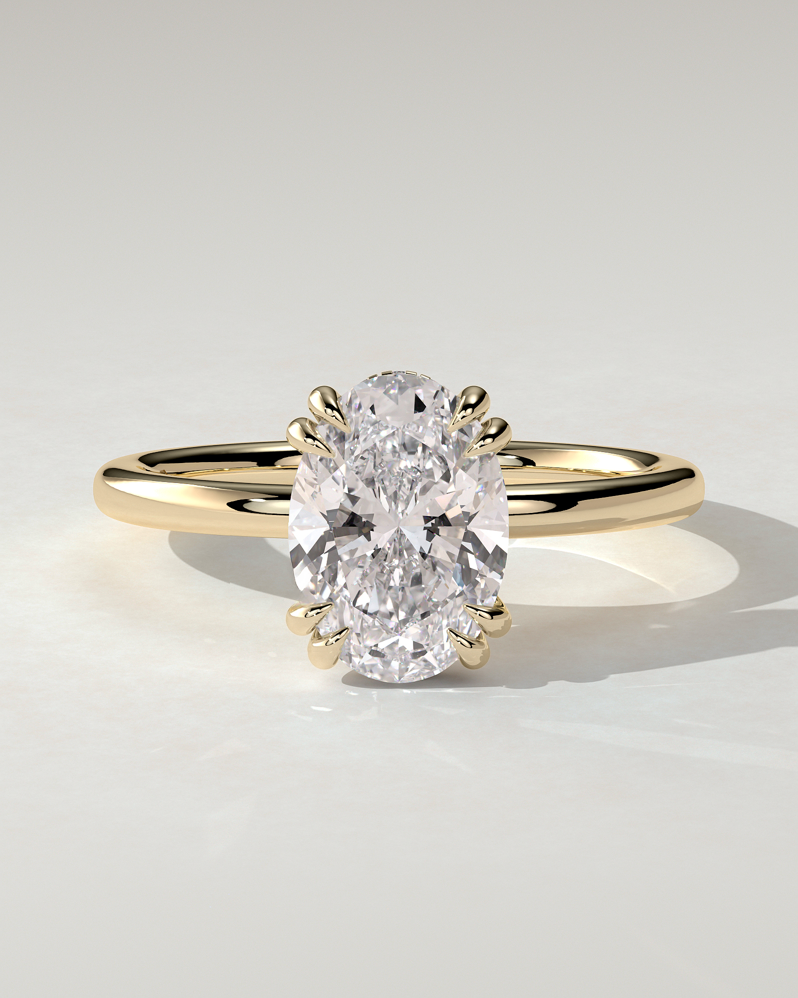 Avery Solitaire Oval Ring