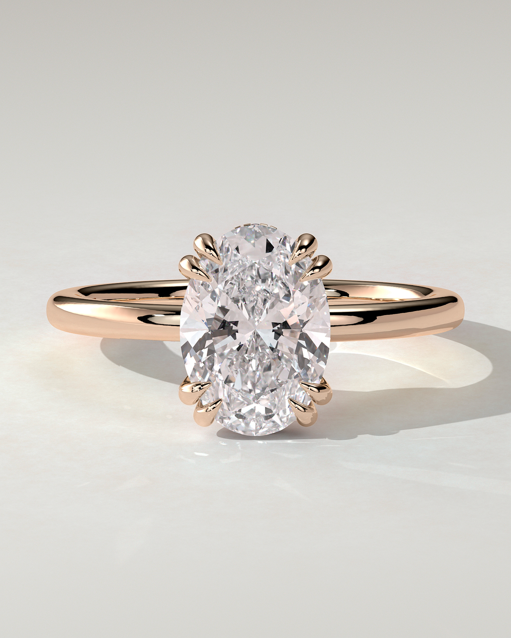 Avery Solitaire Oval Ring