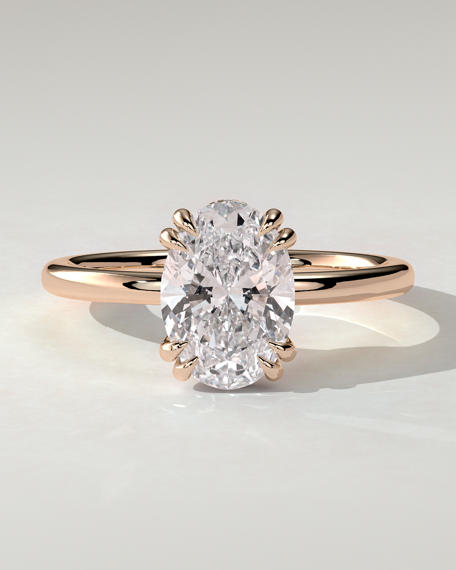Avery Solitaire Oval Ring