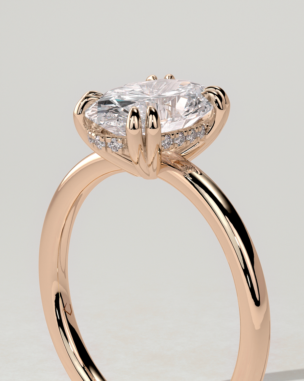 Avery Solitaire Oval Ring