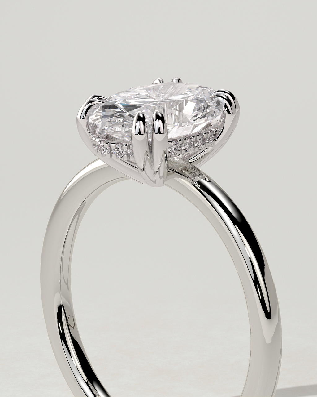 Avery Solitaire Oval Ring