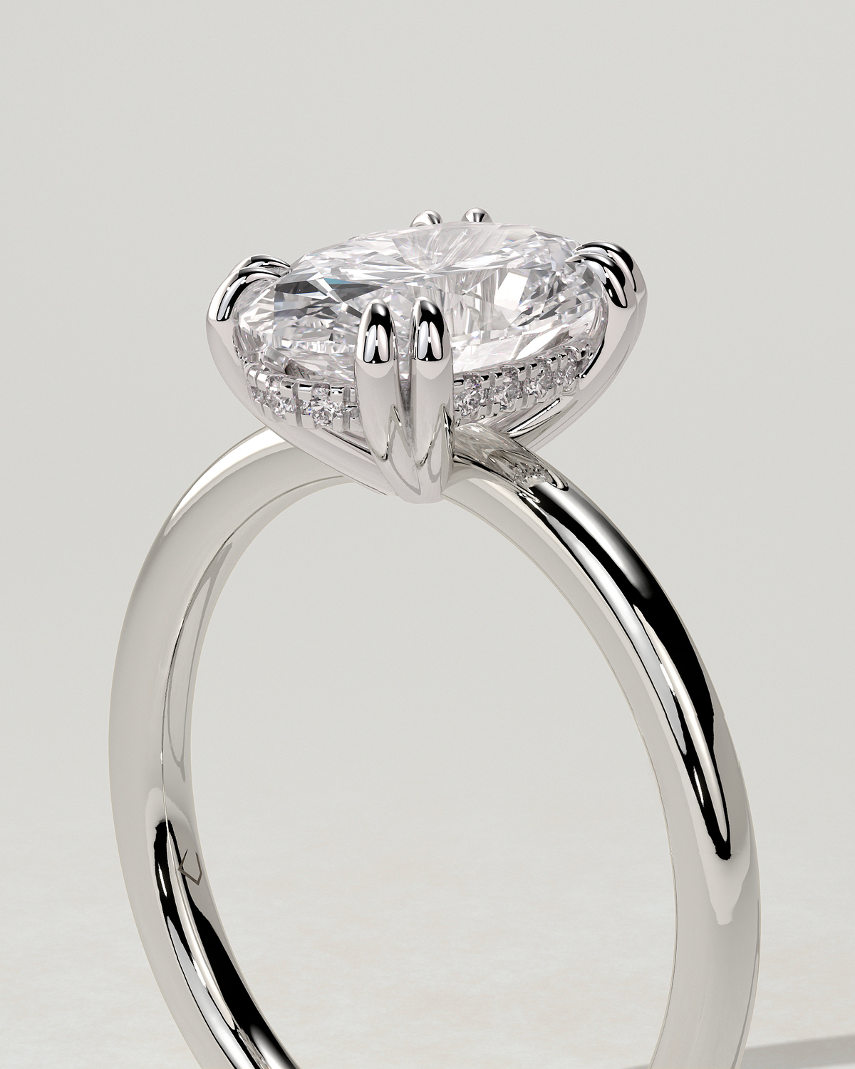 Avery Solitaire Oval Ring